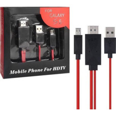 Vega USB cable Vega microUSB - HDMI 2 m Black-red (24695)
