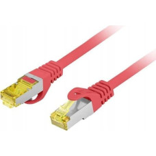 Lanberg Patchcord Lanberg S/FTP kat.6A 3m LSZH CU fluke passed czerwony