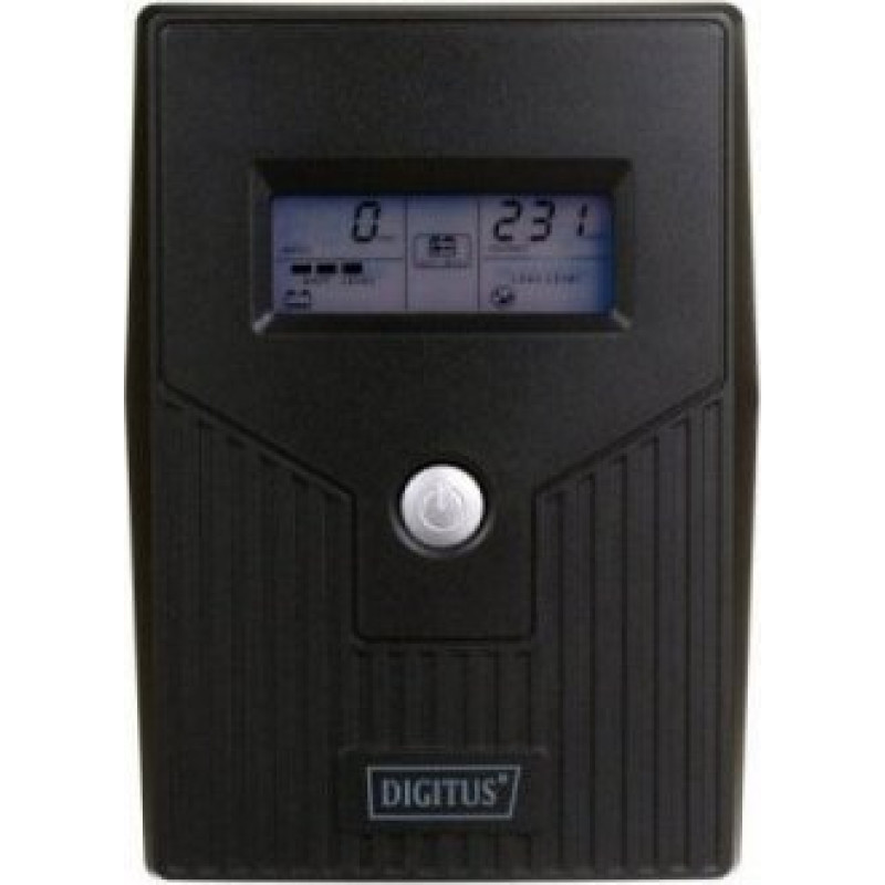 Digitus UPS Line-Ineractive LCD BASIC, 600VA/360W, 1x12V/7Ah, AVR, 2x Schuko CEE 7/3