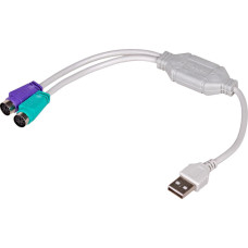 Akyga USB adapter Akyga USB - PS/2 x2 White (AK-AD-15)