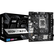 Asrock Mainboard|ASROCK|Intel H610|LGA1700|Micro-ATX|Memory DDR5|Memory slots 2|1xPCI-Express 3.0 1x|1xPCI-Express 4.0 16x|1xM.2|2xHDMI|4xUSB 2.0|2xUSB 3.2|1xPS/2|1xRJ45|3xAudio port|H610M-H2/M.2D5