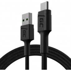 Green Cell USB cable Green Cell USB-A - USB-C 1.2 m Black (KABGC22)