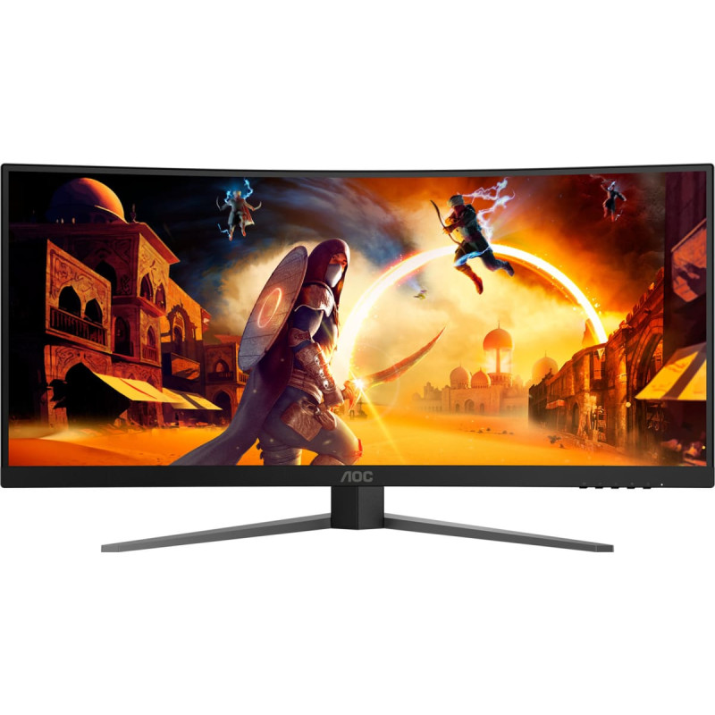 AOC CU34G4, gaming monitor - 34 - black (matt), WQHD, Fast-VA, Curved, Adaptive-Sync, AMD FreeSync Premium, 180Hz panel