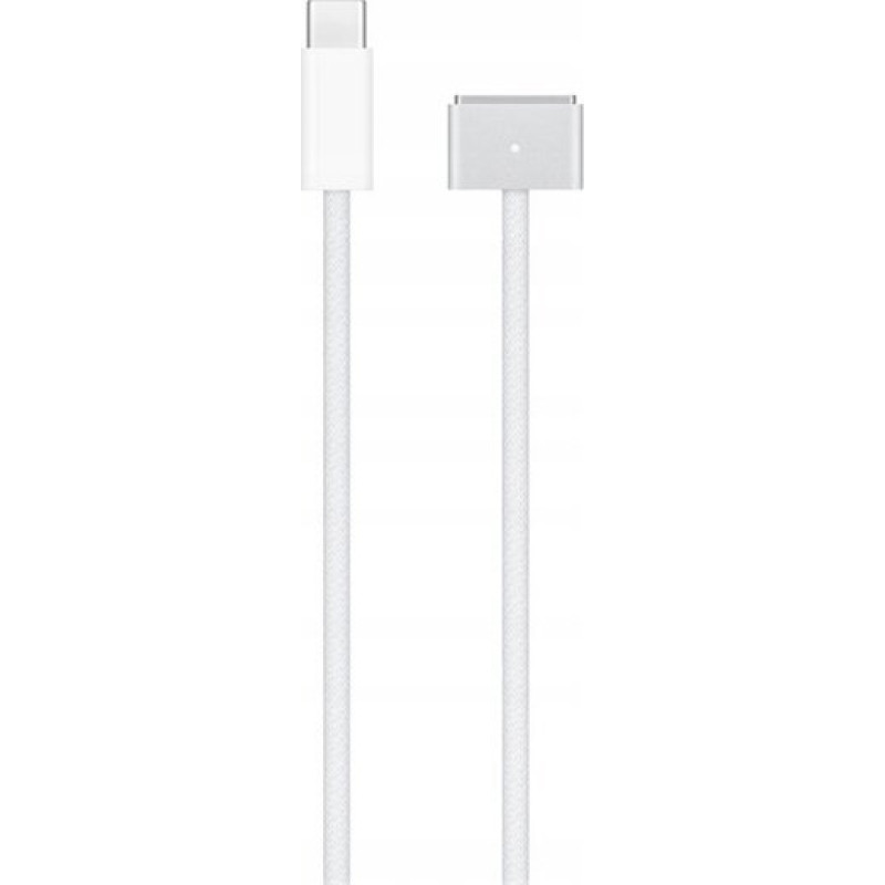 Apple USB 2.0 charging cable, USB-C connector > magnetic MagSafe 3 connector (silver, 2 meters, sleeved, charging only)
