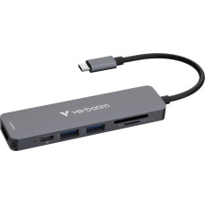 Verbatim USB-C Essentials Multi- Port Hub 6 Port/card read. 32156