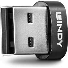 Lindy 41884 kabelių lizdinio / kištukinio jungčių tipo keitiklis USB Type-A USB Type-C Juoda