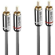 Lindy 35345 garso kabelis 1 m 2 x RCA Antracitas