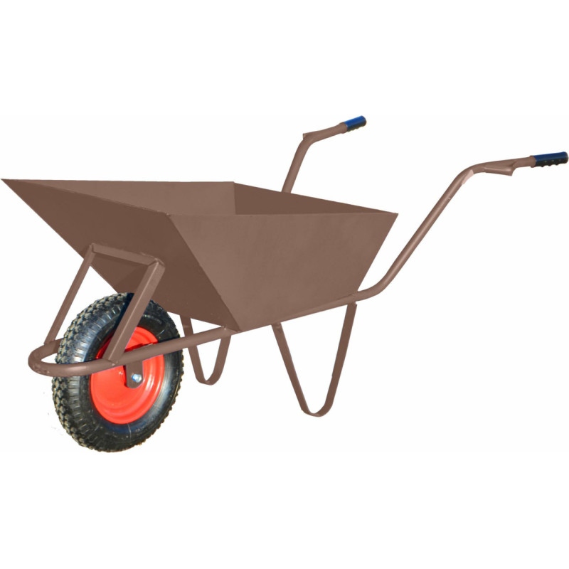 Awtools AW HD BUILDERS WHEELBARROW 85L 1.5mm/ BROWN/ TIPPING NOSE BAR