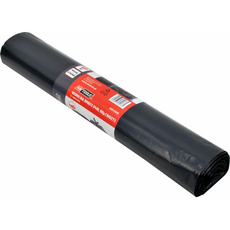 Awtools AW LDPE GARBAGE BAGS 240L 35µ 10pcs