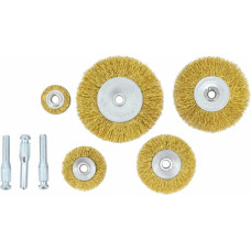 Awtools AW CRIMPED WIRE WHEEL BRUSH SET/ BORE & SHANK 5pcs