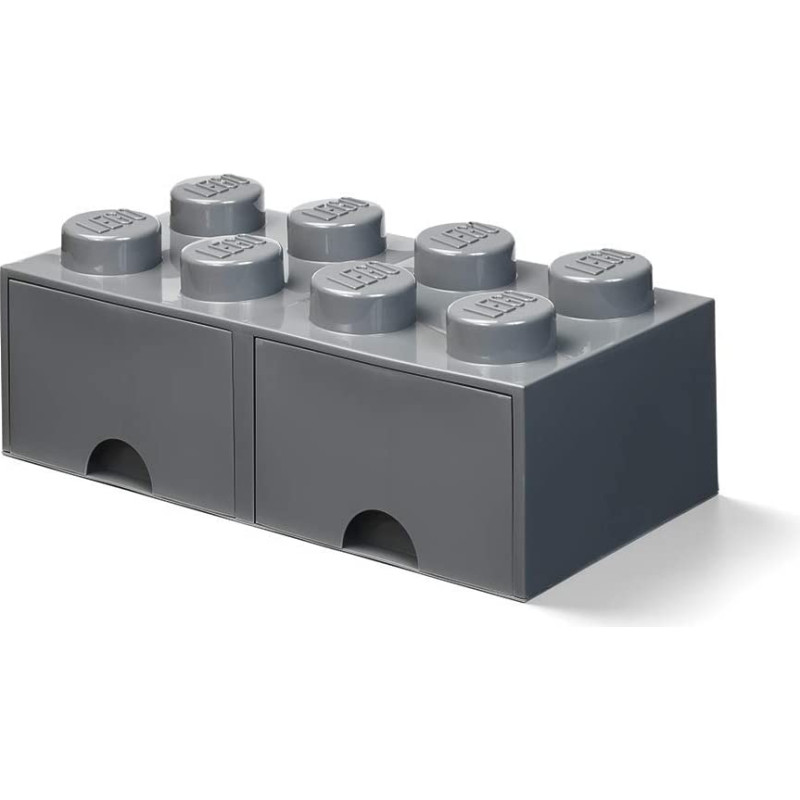 Room Copenhagen LEGO Storage Brick Drawer 8, storage box (dark grey, two drawers)