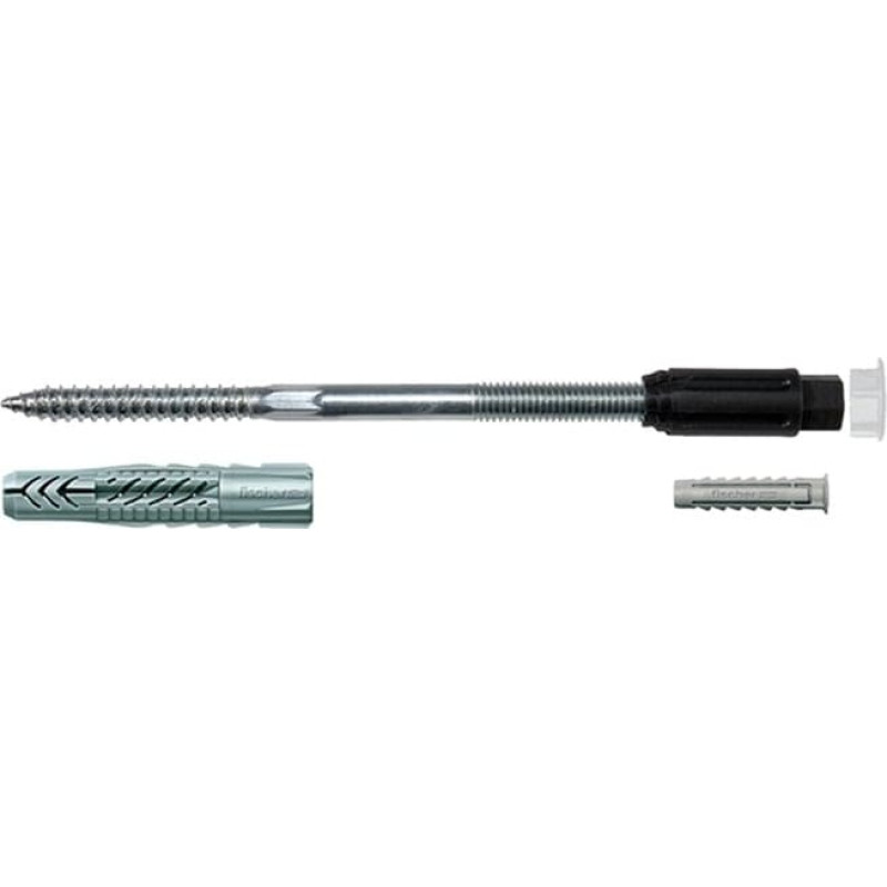 Fischer distance mounting system Thermax 8/100 M6, dowels (black/grey, 20 pieces)