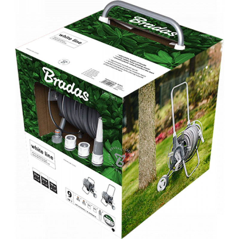 Bradas BĘBEN WÓZEK NA WĄŻ OGRODOWY ZESTAW 30mb 1/2