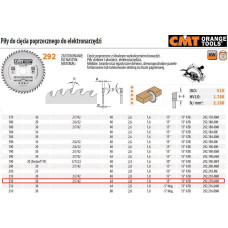 CMT Pjovimo diskas HM 210x2,8x30 Z64 15°, CMT