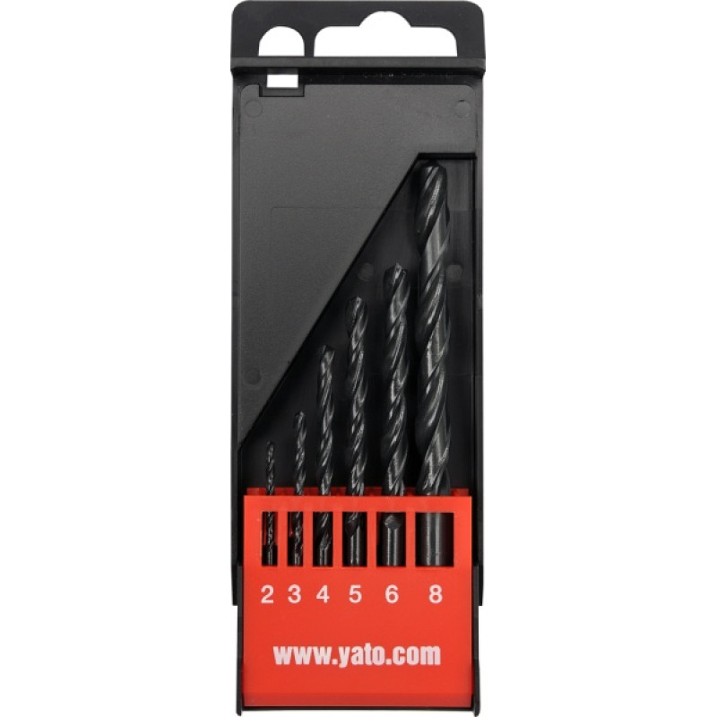 Yato WIERTŁA DO METALU HSS KOMPLET 6szt. 2-8mm 4460
