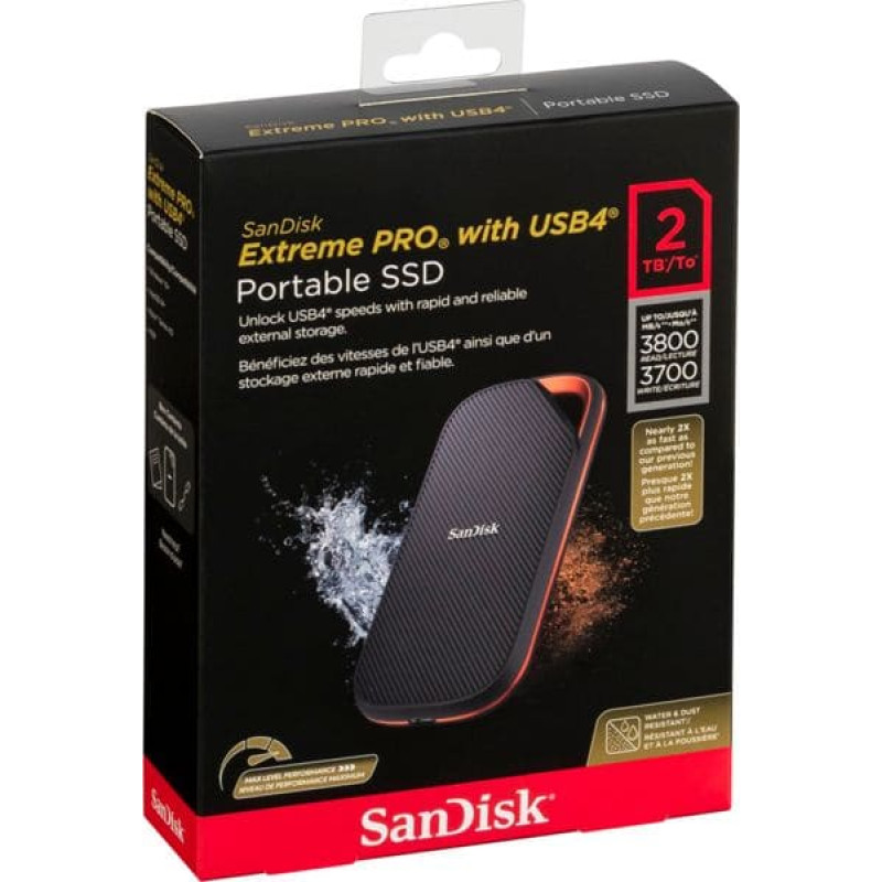 Sandisk Extreme Pro Portable SSD 2TB            SDSSDE82-2T00-G25