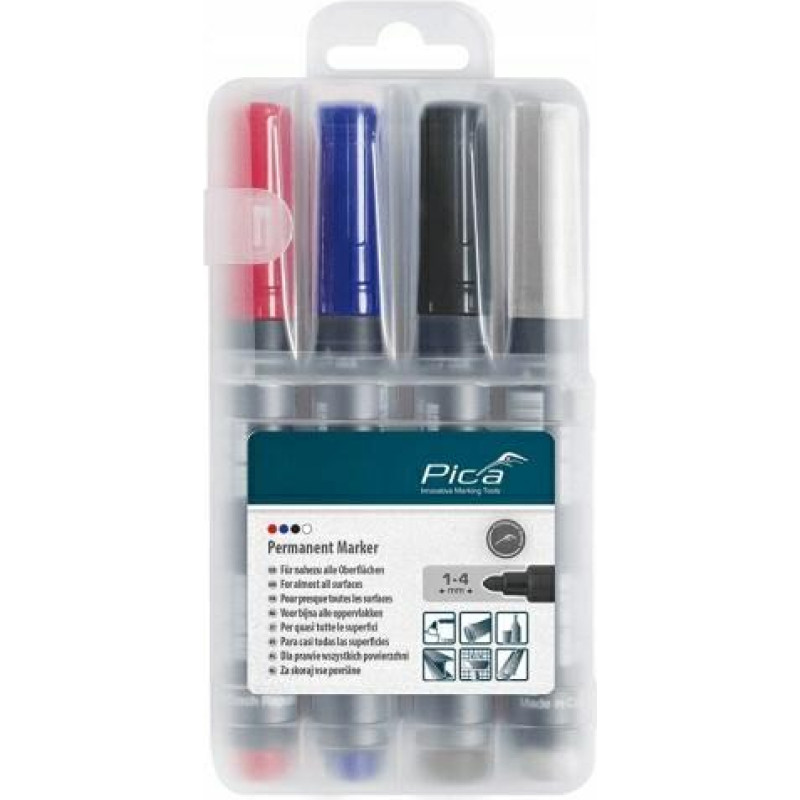 Pica ZESTAW MARKERÓW OKRĄGŁYCH 4szt MIX KOLOR