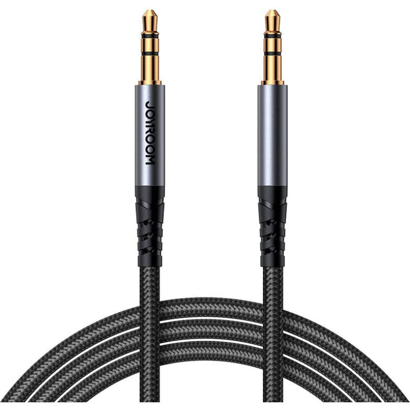 Joyroom SY-A09 AUX cable 3.5mm mini jack to 3.5mm mini jack, braided, 1.2m (black)