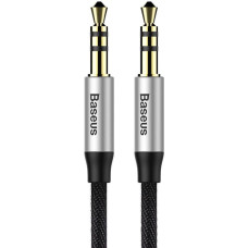 Baseus Yiven Audio Cable Cable 3.5 male Audio M30 1.5M Silver+ Black