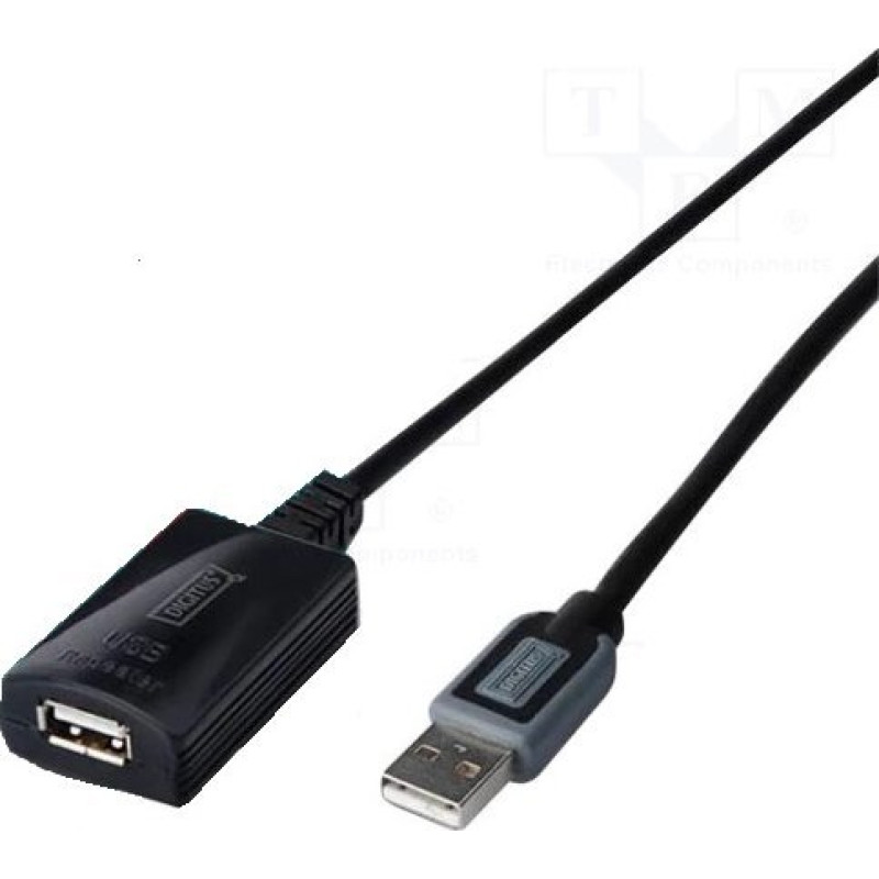 Digitus USB cable Digitus USB-A - USB-A 10 m Black (DA731001)