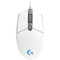 Logitech MOUSE USB OPTICAL G102 LIGHTSY/WHITE 910-005824 LOGITECH