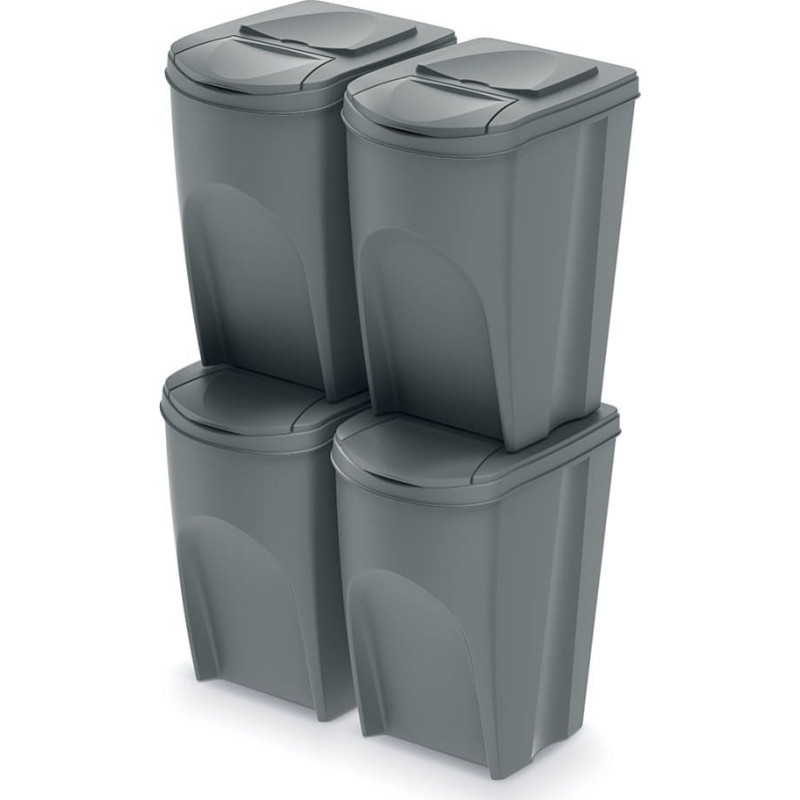 Prosperplast Garbage basket Prosperplast Sortibox for segregation 4 x 35L grey (IKWB35S4-405U)