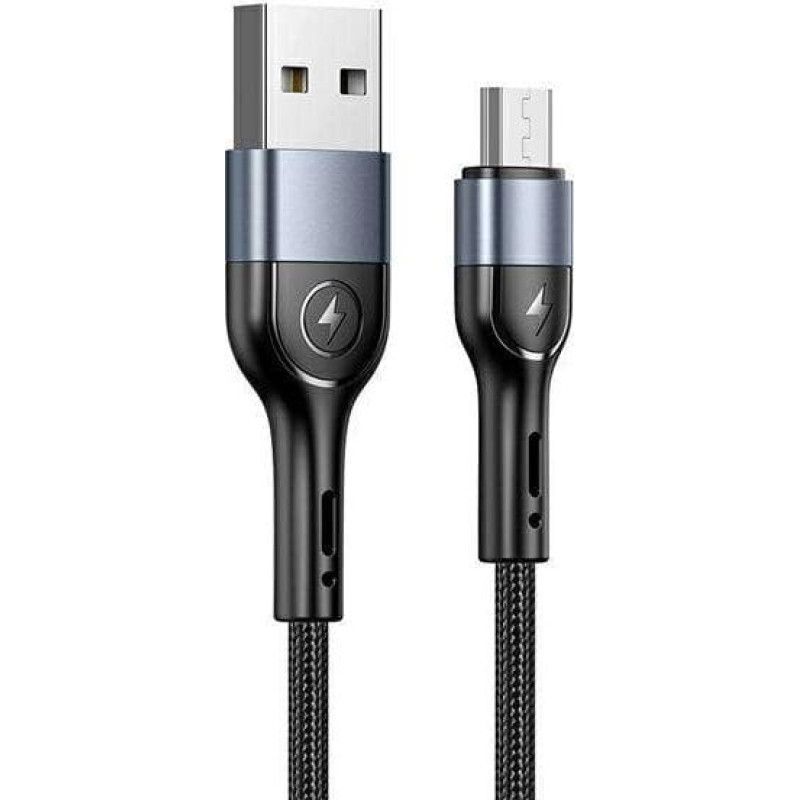 Usams USB cable Usams USB-A - microUSB 1 m Black (112225)