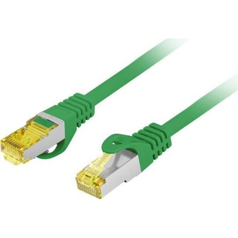 Lanberg PATCHCORD KAT.6A S/FTP LSSH CU 1M GREEN FLUKE PASSED LANBERG