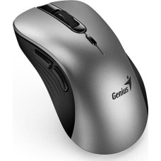 Genius Mysz Genius Mysz bezprzewodowa, Genius Ergo 8100S AI, srebrno-czarna, optyczna, 1600DPI