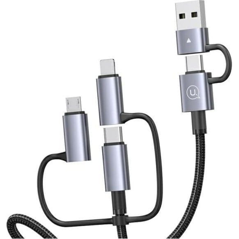 Usams Kabel USB Usams USAMS Kabel 6w1 Fast charging 60W 1,2m    Data Cable Digital dispay Aluminium Alloy Seria Sufeng SJ713