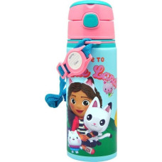 Kids Euroswan Bidon aluminiowy z uchwytem 600ml Koci Domek Gabi. Gabby's Dollhouse GD00010 Kids Euroswan butelka na wodę