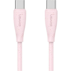 Usams Kabel USAMS Green Series SJ716 60W USB-C do USB-C 1m różowy