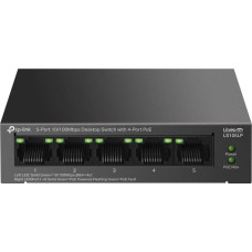 Tp-Link LiteWave LS105P Ne-valdomas Fast Ethernet (10/100) Maitinimas per Eternetą (PoE) Juoda
