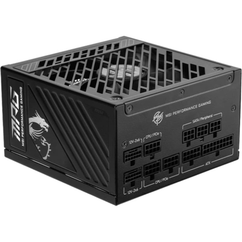 MSI Power Supply|MSI|MPG A1000GS PCIE5|1000 Watts|Efficiency 80 PLUS GOLD|MPGA1000GSPCIE5