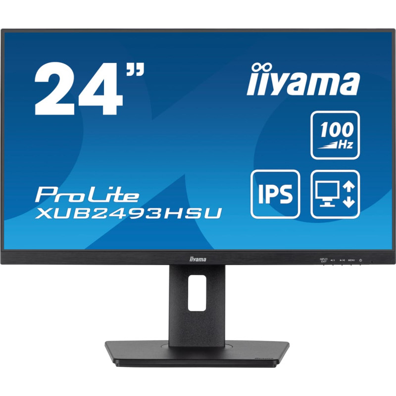 Iiyama XUB2493HSU-B7 kompiuterio monitorius 60,5 cm (23.8") 1920 x 1080 pikseliai &bdquo;Full HD&ldquo; LED Juoda