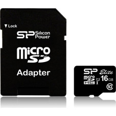 Silicon Power Tab Silicon Power Elite MicroSDHC 16 GB Class 10 UHS-I (SP016GBSTHBU1V10-SP)