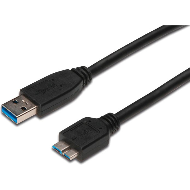 Digitus USB cable Digitus USB-A - microUSB 0.25 m Black (AK-300117-003-S)