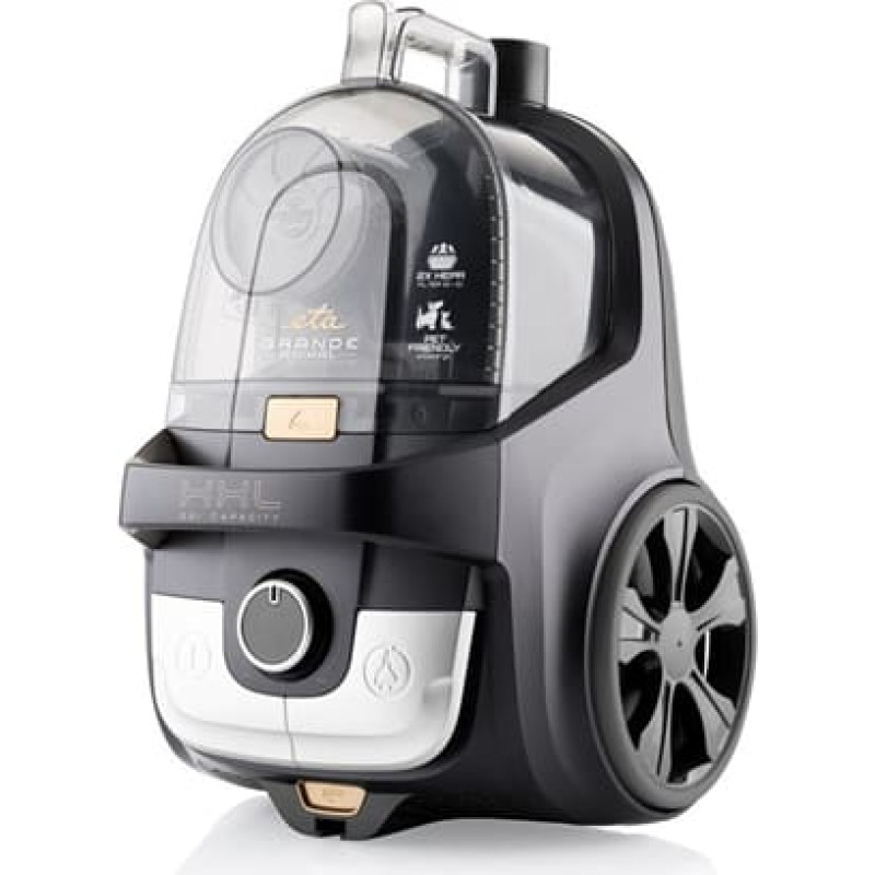 ETA | Vacuum cleaner | Grande Animal ETA222390000 | Bagless | Power 850 W | Dust capacity 3.2 L | Black/Gold