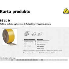 Klingspor ROLKA NA PODŁOŻU PAPIEROWYM PS30D 115mm gr. 80  (50mb)