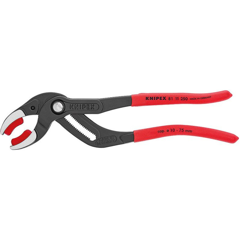 Knipex Replės sifonams 250mm su plastiko antgaliais, Knipex