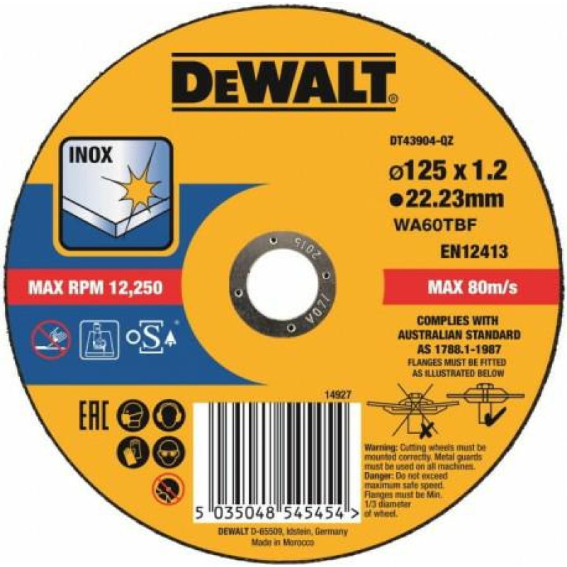 Dewalt TARCZA METAL 125x1,2mm