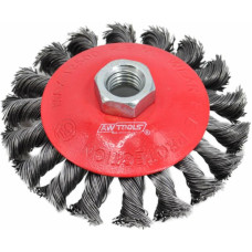 Awtools AW TWISTED WIRE BEVEL BRUSH 125mm M14