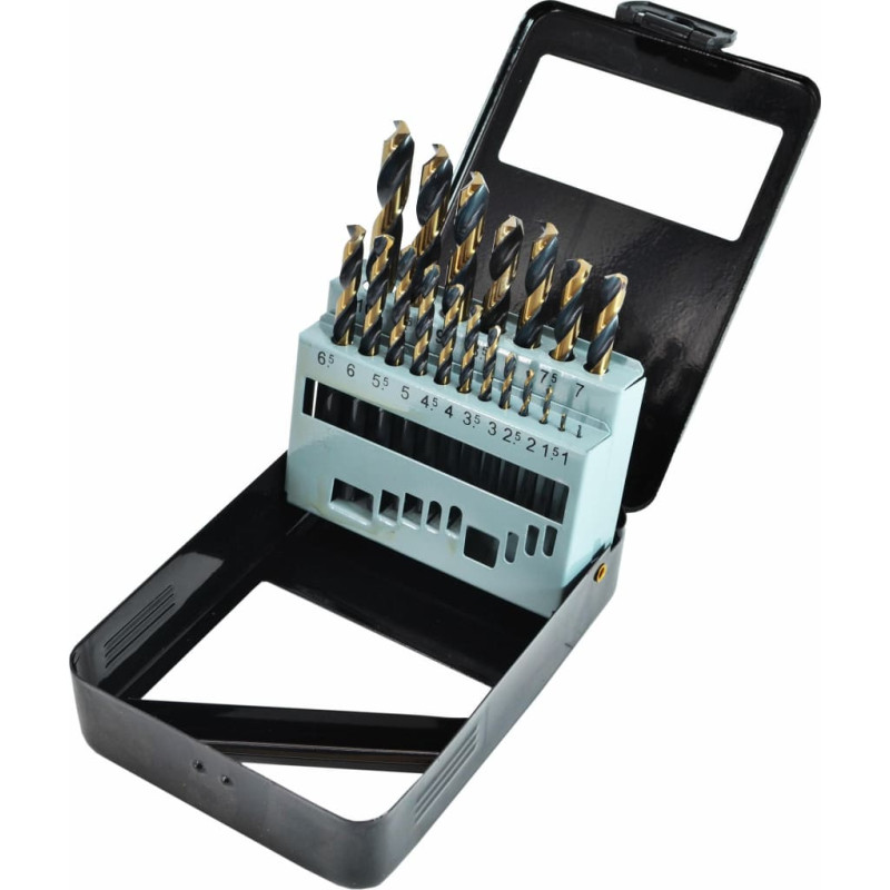 Awtools AW HSS M2 PREMIUM METAL DRILL BIT SET 1.0 - 10.0mm/ 19pcs