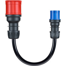 Go-E adapter for Gemini flex 22 kW, CEE red three-phase current 32A > CEE blue 16A (black, 30cm)