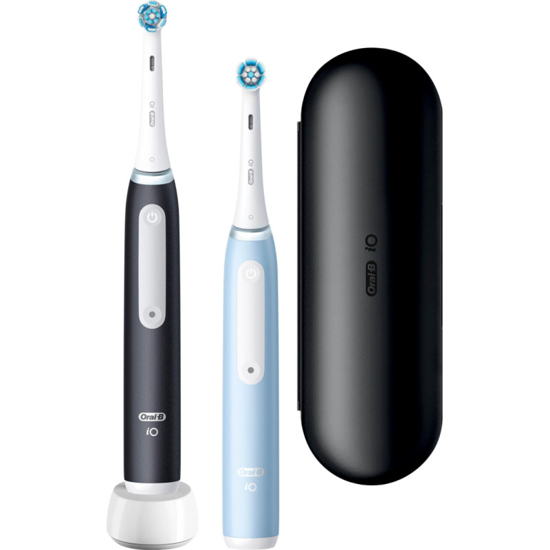 Oral-B Braun Oral-B iO Series 3N Duo, electric toothbrush (black/blue, matt black/ice blue incl. 2nd handpiece)