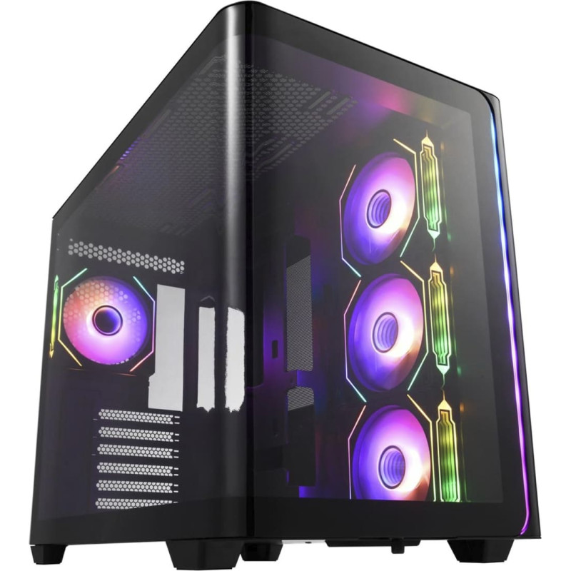 Fortron FSP M580-BA, Tower Case (Black, Tempered Glass x 2)