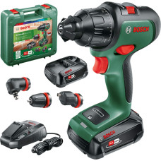 Bosch Cordless Impact Drill AdvancedImpact 18, with attachments (green/black, 2x Li-Ion battery 2.5Ah, case)
