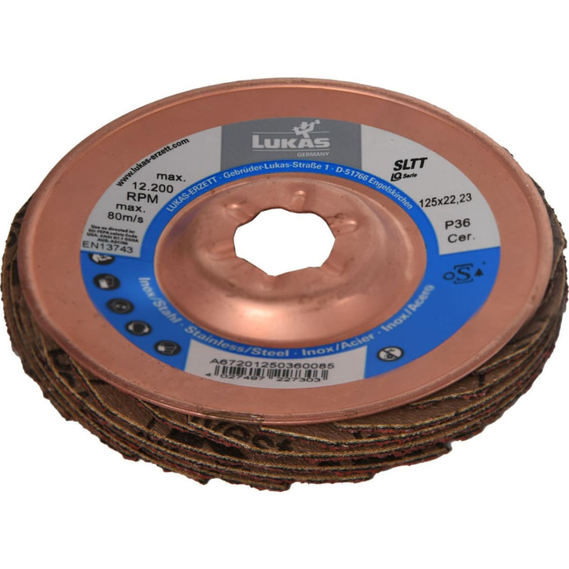 Lukas-Erzett LUKAS ŚCIERNICA LISTKOWA 125mm P 36 SLTT CERAMIC AD IQ-SERIES