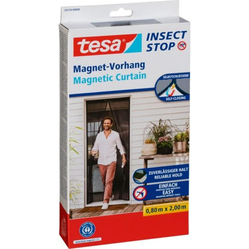 Tesa Fliegengitter Magnetvorhang 0,8x2,0m anthrazit 55374