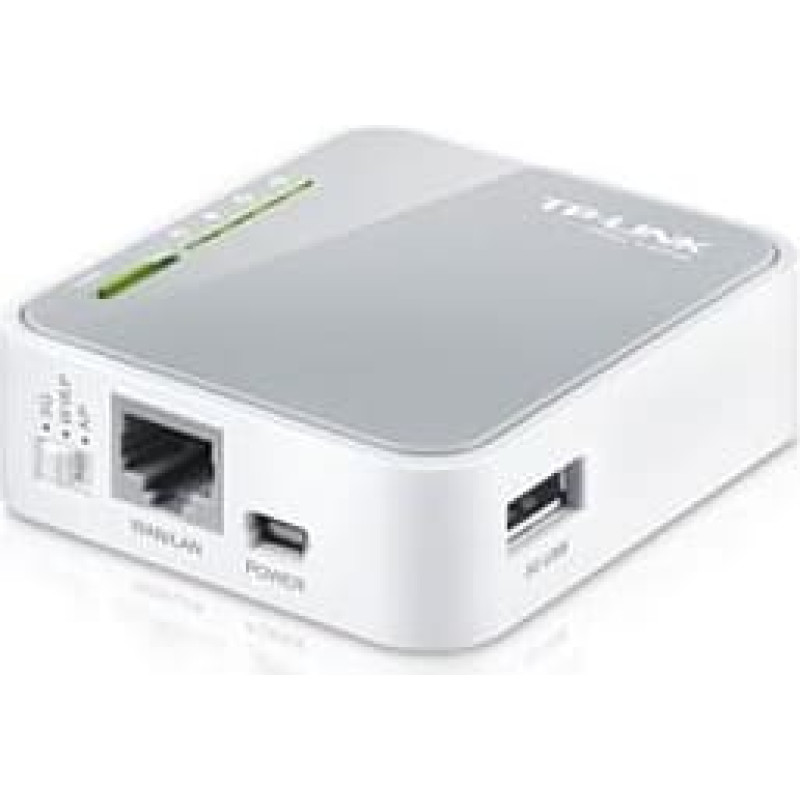 Tp-Link TL-MR3020 belaidis mar&scaron;rutizatorius Greitas eternetas Viena juosta (2,4 GHz) Pilka, Balta